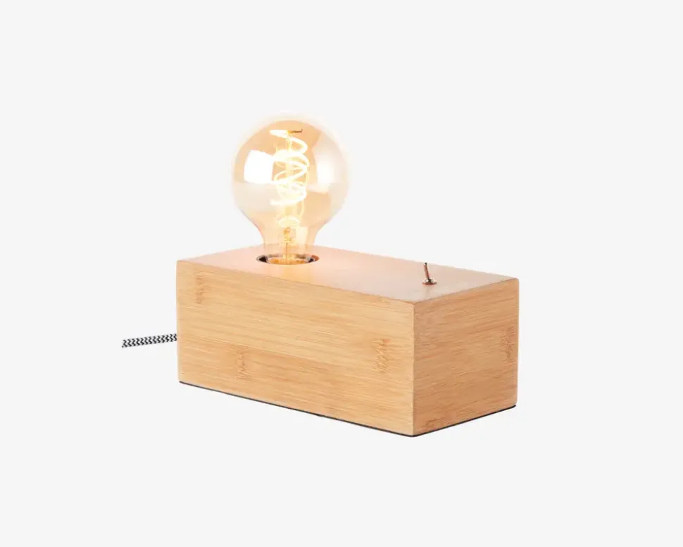 Bordlampe Armena Bambus H.8 cm