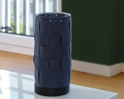 Bordlampe filt vævet grå H.26 cm