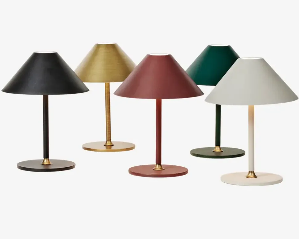 Bordlampe Hygge grå H. 25 cm
