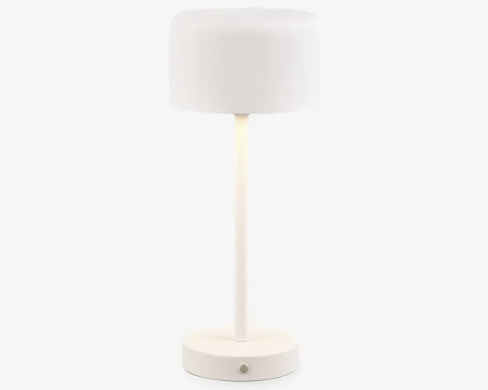 Bordlampe Jeff mat hvid H.30 cm