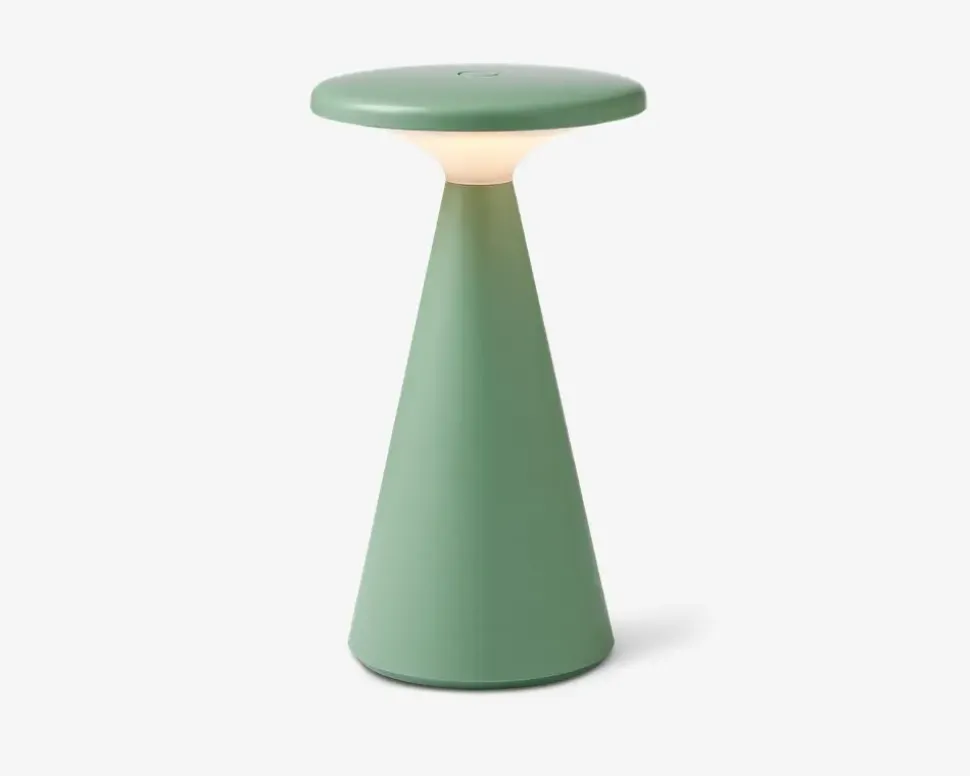 Bordlampe Nyhavn støvet grøn H.21,5 cm