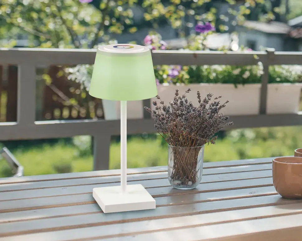 Bordlampe Sanchez mat hvid H.30 cm