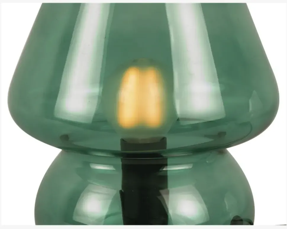 Bordlampe Vintage Grøn H.18 cm