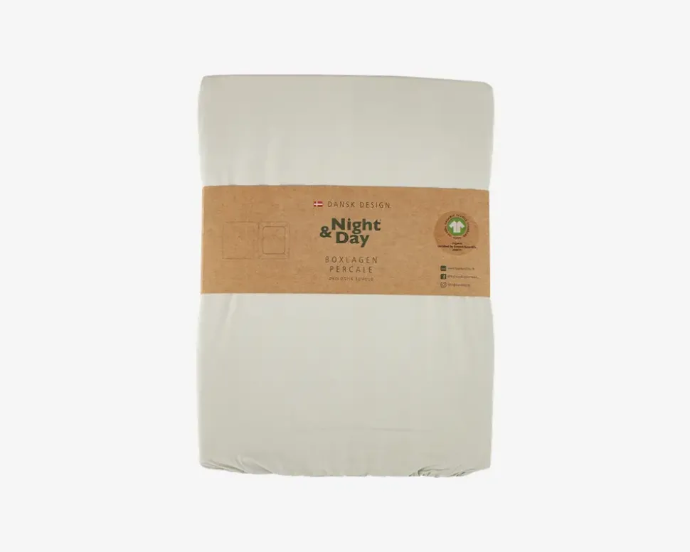 Boxlagen Percale Sand 90x200 cm