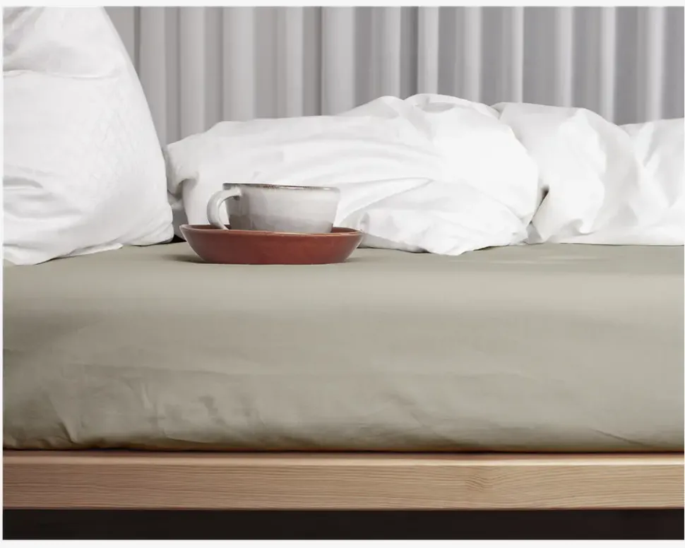 Boxlagen Percale Sand 90x200 cm