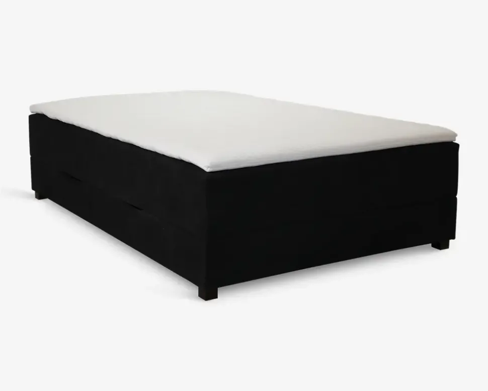 Boxmadras med magasin 140 x 200 cm sort