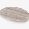 Bræt marmor oval sand 24x15 cm
