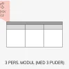 Choise Living 3 Pers. Modul m/3 Puder Stof gr. 1