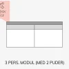 Choise Living 3 Pers. Modul m/2 Puder Stofgr. 1