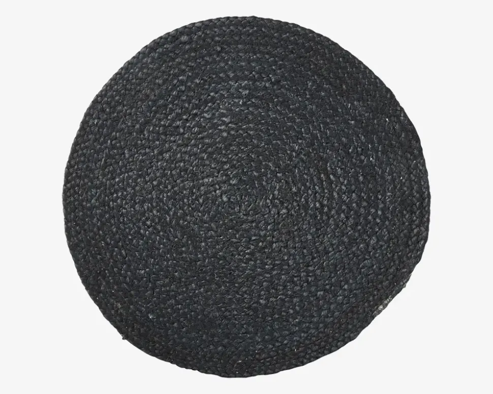 Dækkeserviet Jut Sort Ø.38 cm