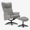 Drejestol Inkl. Fodskammel Beige