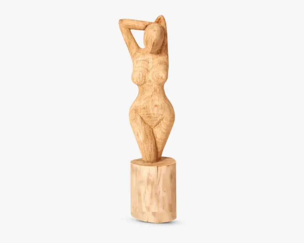 Figur Ida dame træ H.40 cm