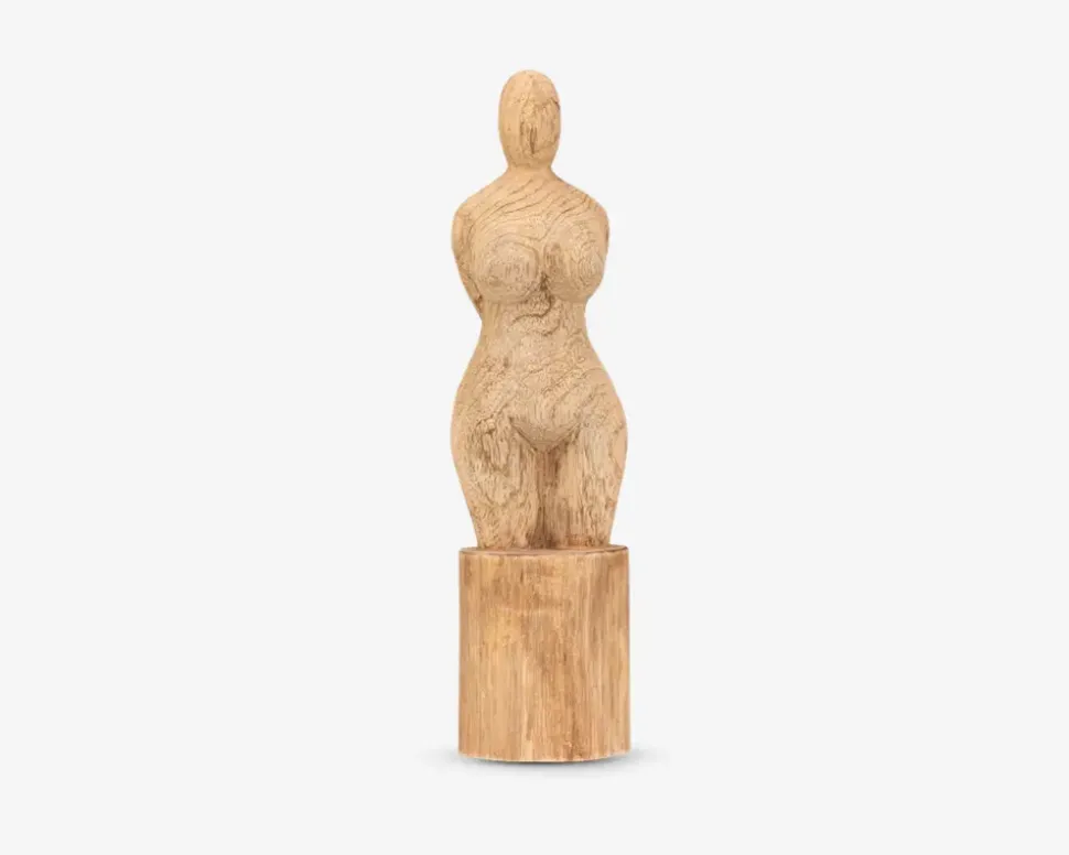 Figur Ida dame træ H.34 cm