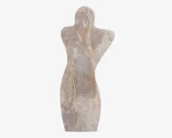 Figur male abstrakt brun H.23 cm