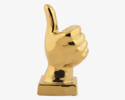 Figur okay guldfarvet H.20,8 cm