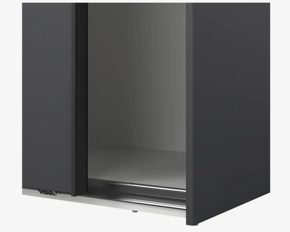 Garderobeskab Case grå B. 179 x H. 221 cm