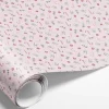 Gavepapir lyserød med julepynt 10 meter