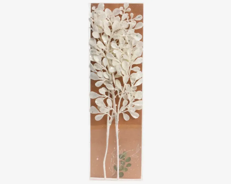 Gren Hvid Glitter 2stk H.30cm