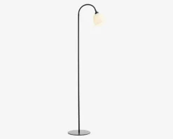 Gulvlampe Glow m. 1 arme sort H.130 cm