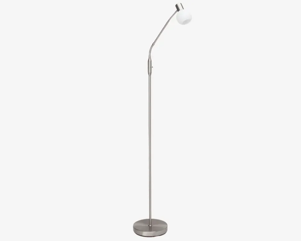 Gulvlampe Philo børstet krom H.140 cm