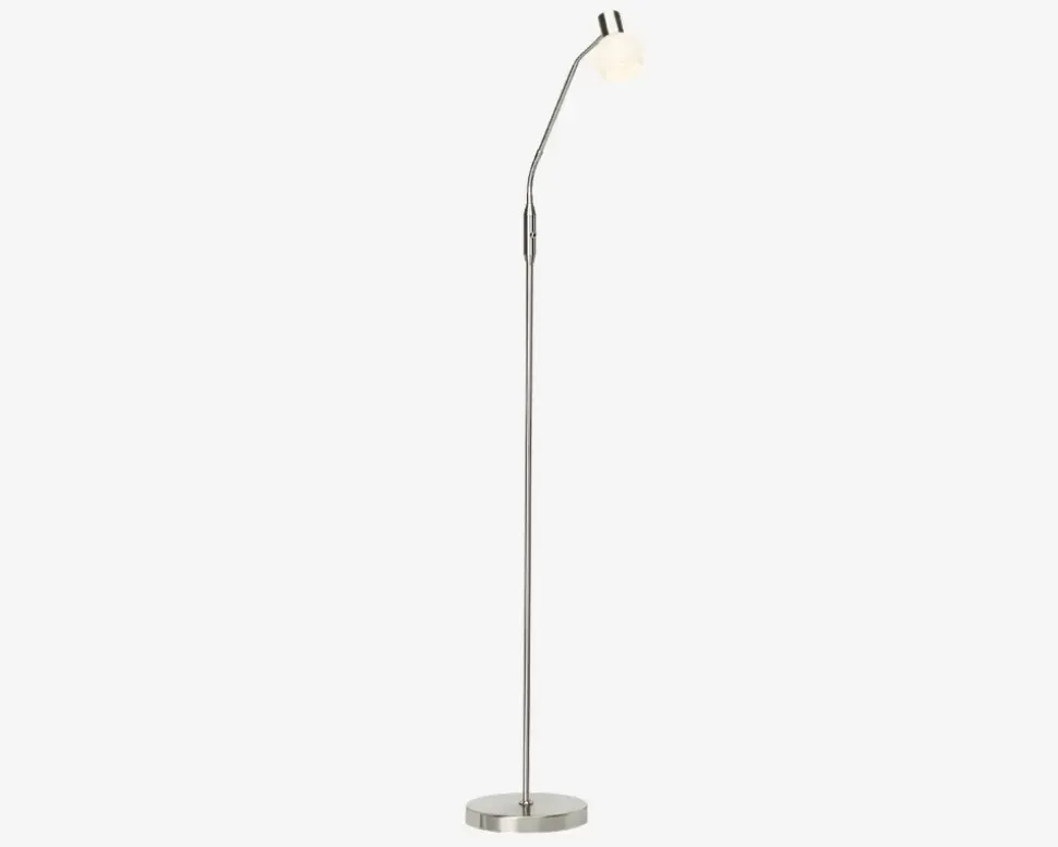 Gulvlampe Philo børstet krom H.140 cm