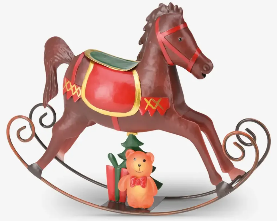 Gyngehest metal ass H.34 cm
