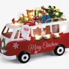 Julebus med julemand LED ass H.21 cm