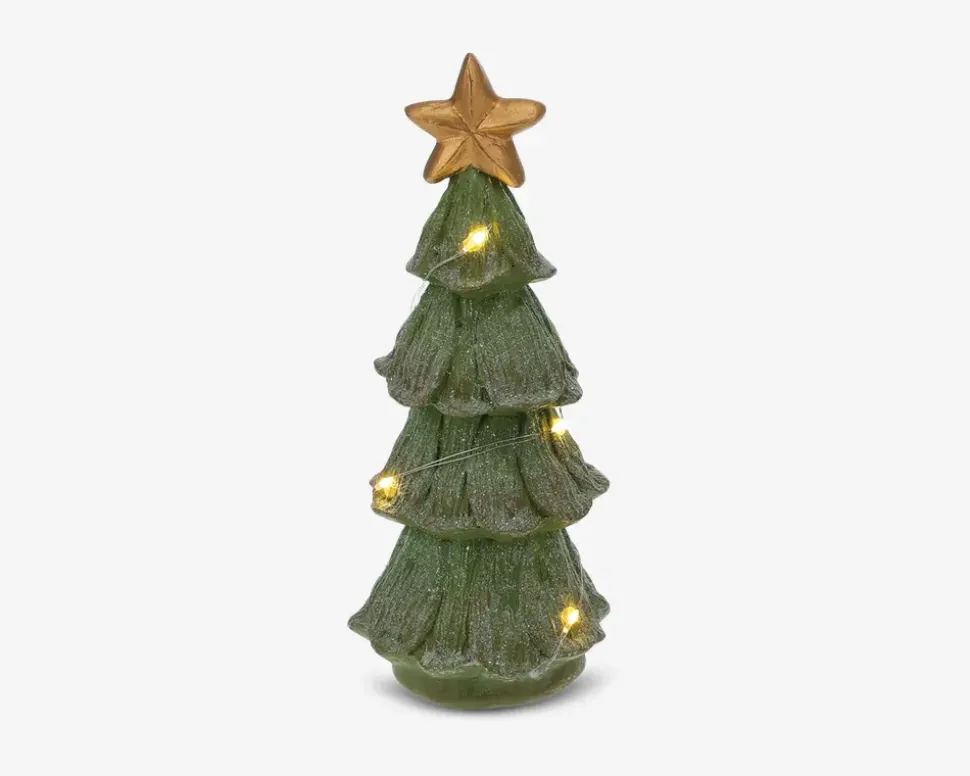 Juletræ LED grøn ass 15,5 cm