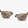Keramik fugle ass sand/ brun H.7 cm