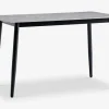 Køkkenbord i grå med sort stel 70 x 120 cm