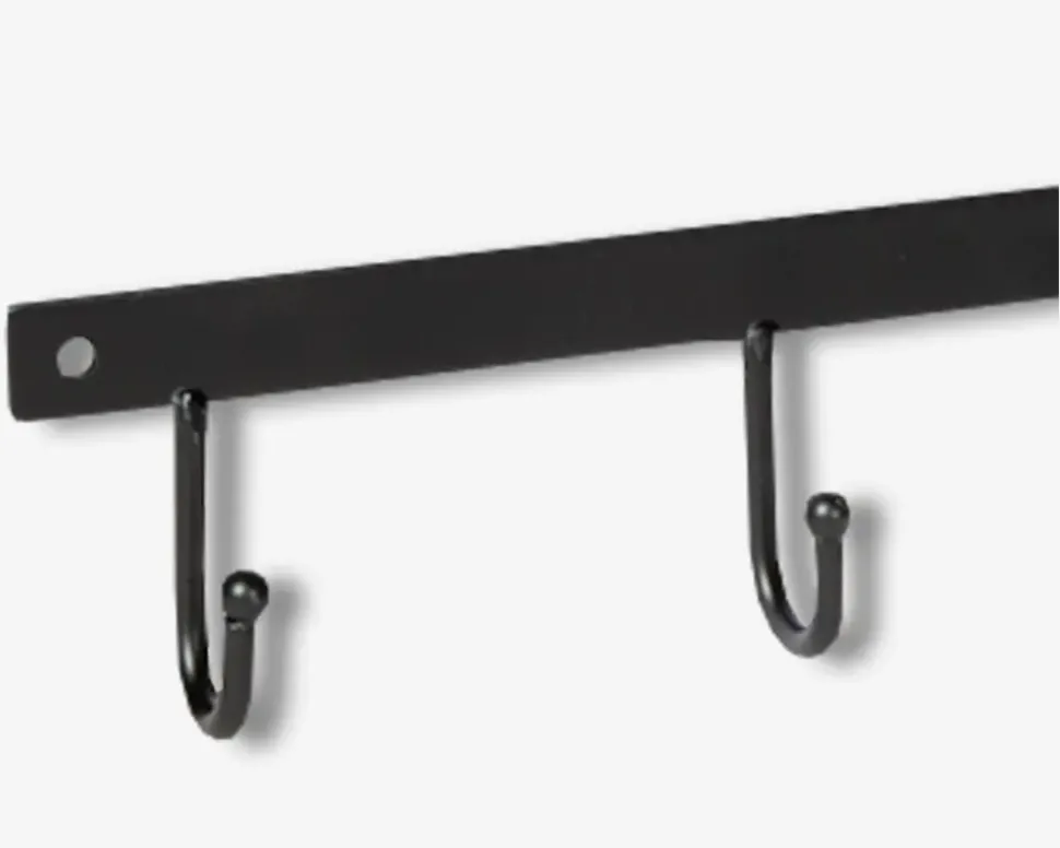 Knagerække m/5 metal L.42 cm