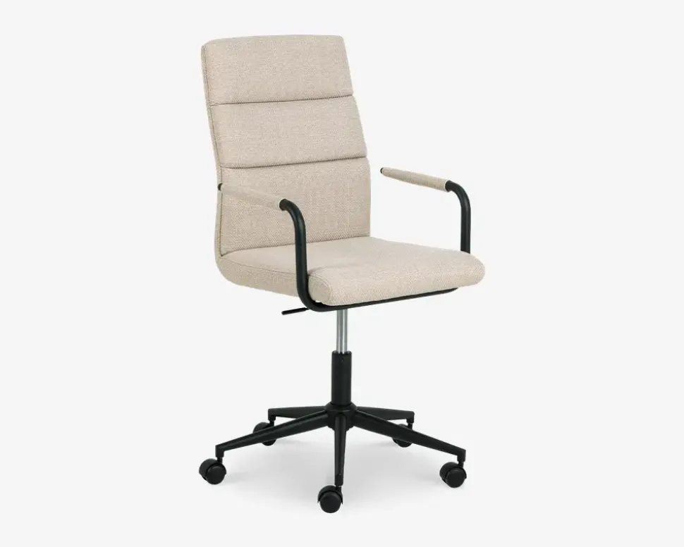 Kontorstol beige møbelstof