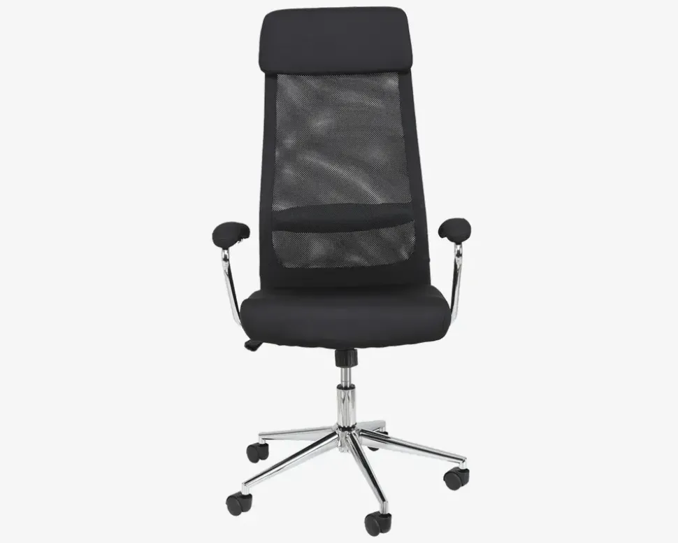 Kontorstol Sort Mesh/Krom Fod