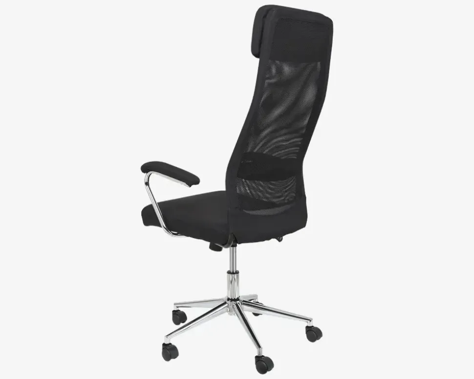 Kontorstol Sort Mesh/Krom Fod