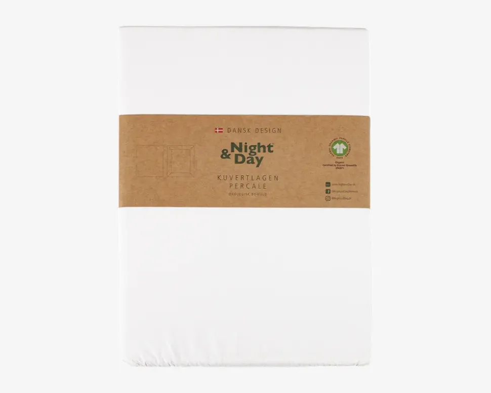 Kuvertlagen Percale Hvid 140x200 cm