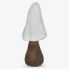 Lampe svamp LED mørk H.26 cm