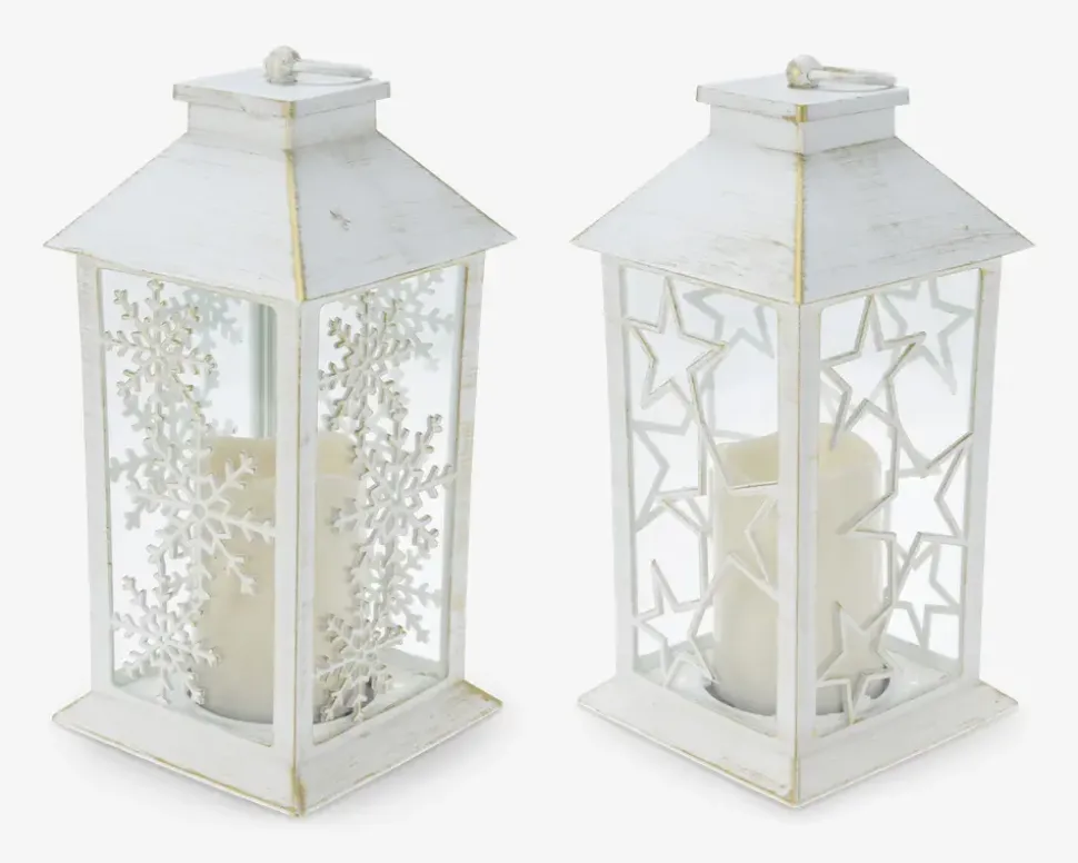 Lanterne LED hvid H.28 cm