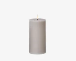LED Bloklys Stone H.15xØ.7,5cm