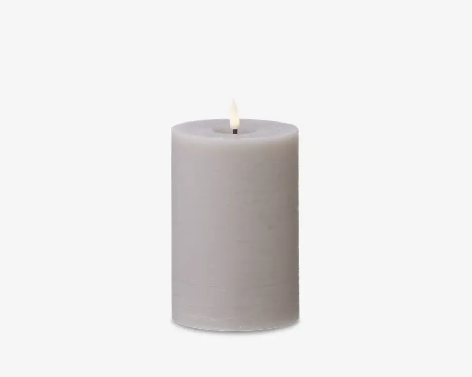 LED Bloklys Stone H.15xØ.10cm