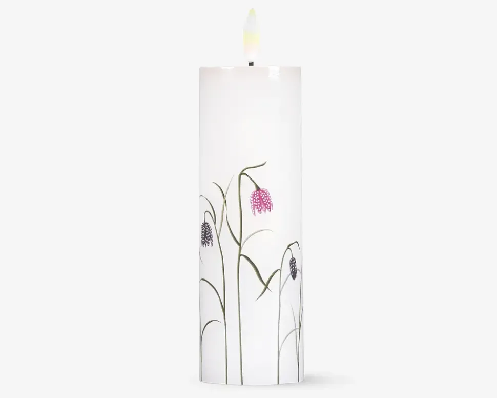 LED lys voks 3 stk. blomster