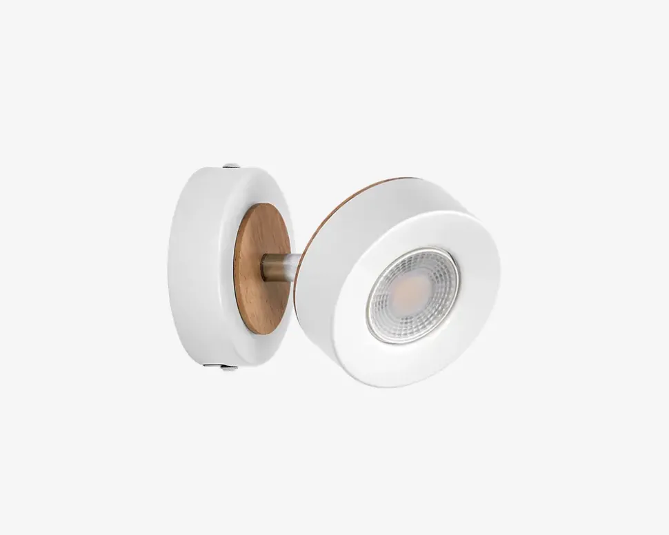Loftlampe spot Pluto hvid L.9 cm