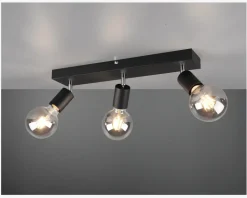 Loftlampe Vannes 3 Sort L.44 cm