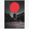 Lonely temple - Fadil Roze 30x40 cm