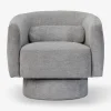 Loungestol m/drejefunktion grå/beige