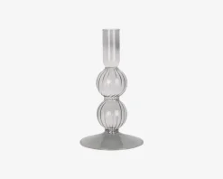 Lysestage Bubbles Sort H.16 cm