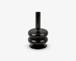 Lysestage double bubble sort H.17 cm