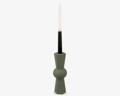 Lysestage Geo Count grøn H.20 cm