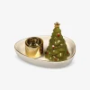 Lysestage I Guld Juletræ Ø.10 cm