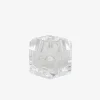 Lysestage Krystal Klar H.5 cm