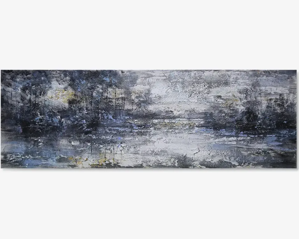 Maleri abstrakt vand 50x150 cm